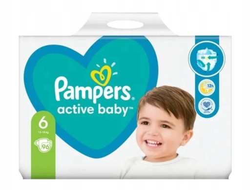 cena pieluch pampers active baby 6 96 sztuk