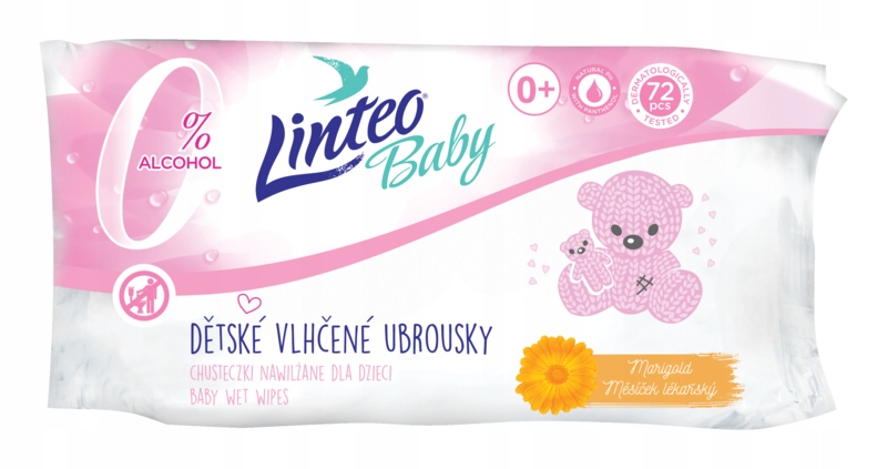 chusteczki nawilżane linteo baby soft and cream 72 sztuk sroka