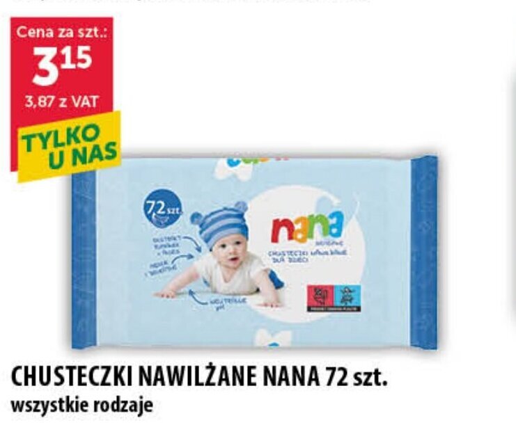 chusteczki nawilżane nana