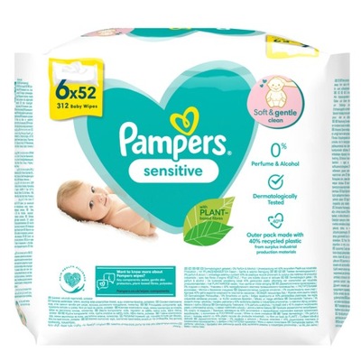 chusteczki nawilżane pampers 6x64