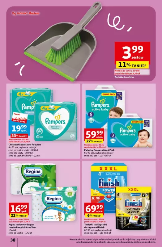 chusteczki nawilżane pampers auchan