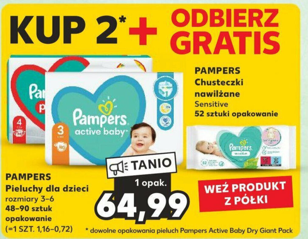 chusteczki pieluchy promocje