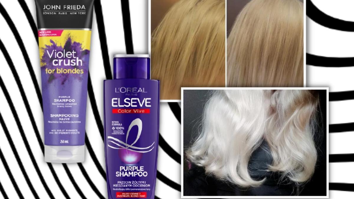 ciemny blond fioletowy szampon