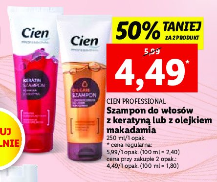 cien professional szampon odbuduwujący z keratyną