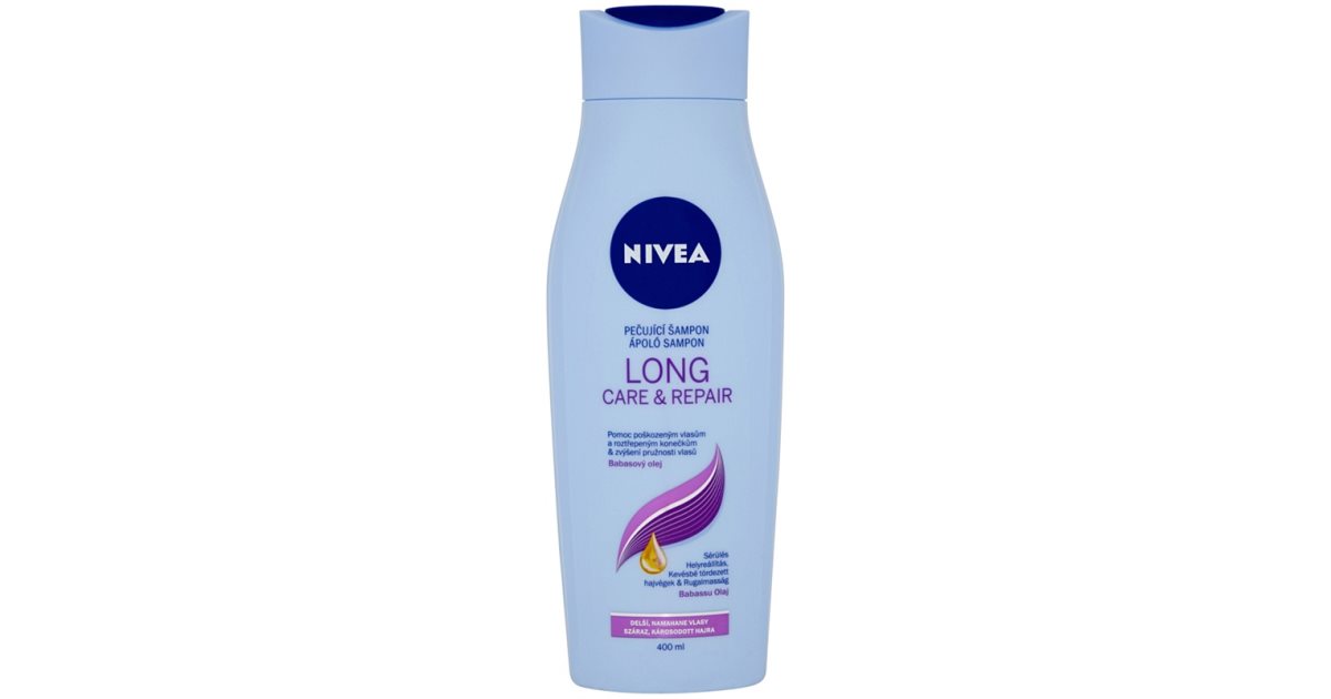 nivea long hair repair szampon silikony