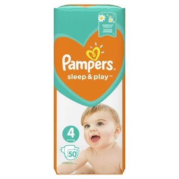 pampers pieluchy 4 sleep & play 50 sztuk