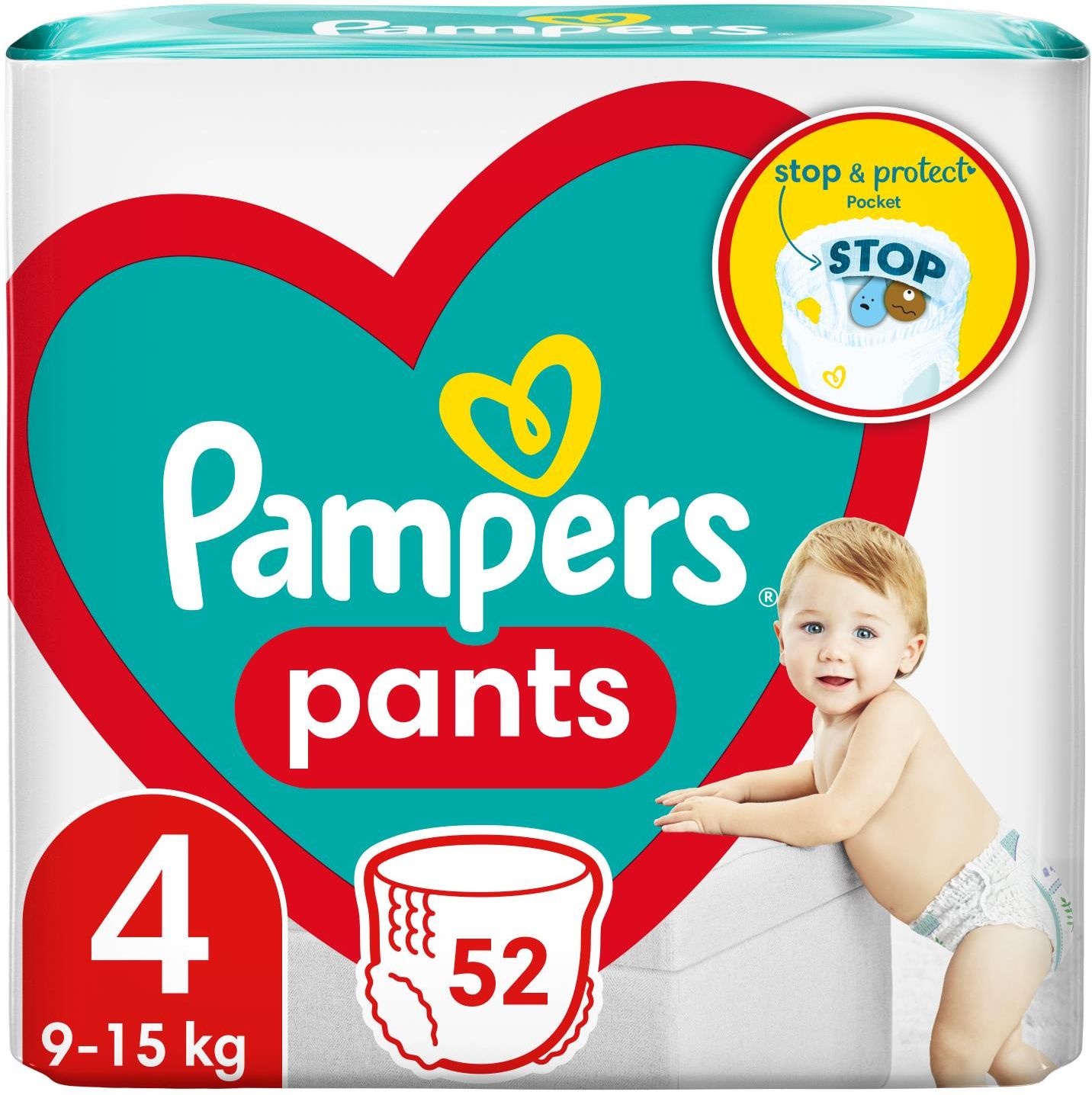 pampers pants pieluchomajtki rozmiar 4 maxi 9-14kg 24 sztuki