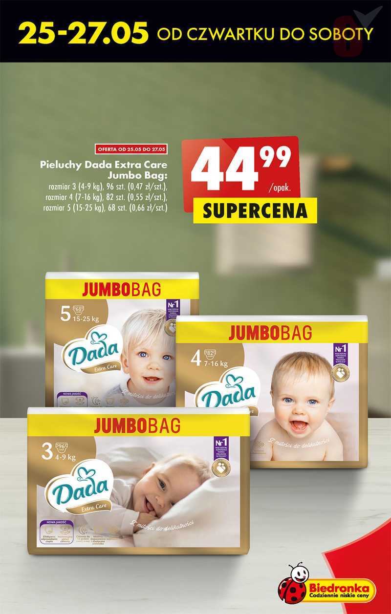 pieluchy dada 4 maxi box biedronka aktualna cena