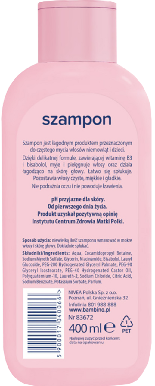 bambino szampon z witaminą b3 400 ml