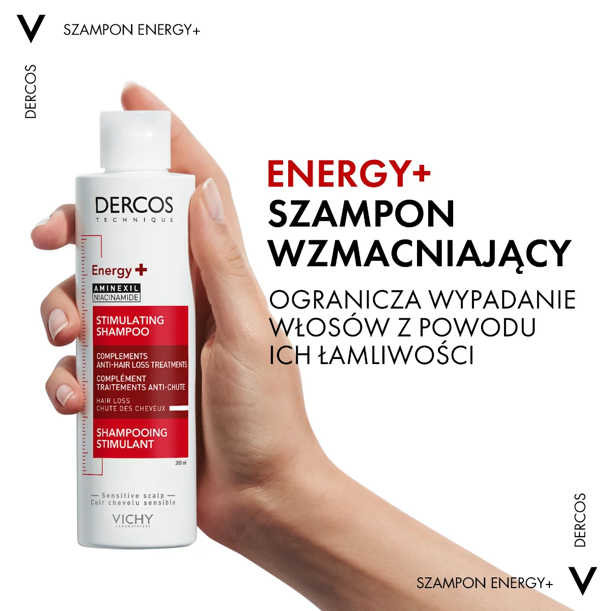 dercos szampon energetyzujący wspierający kurację na wypadanie włosów men