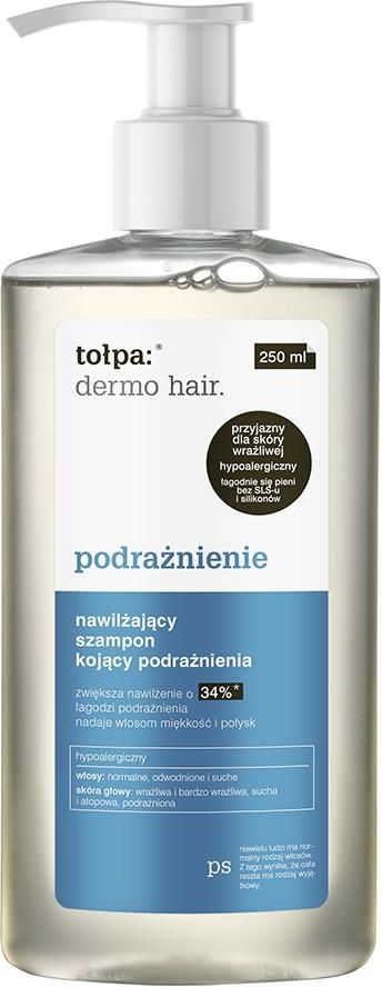 dermo hair podrażnienie nawilżający szampon kojący podrażnienia 250 m