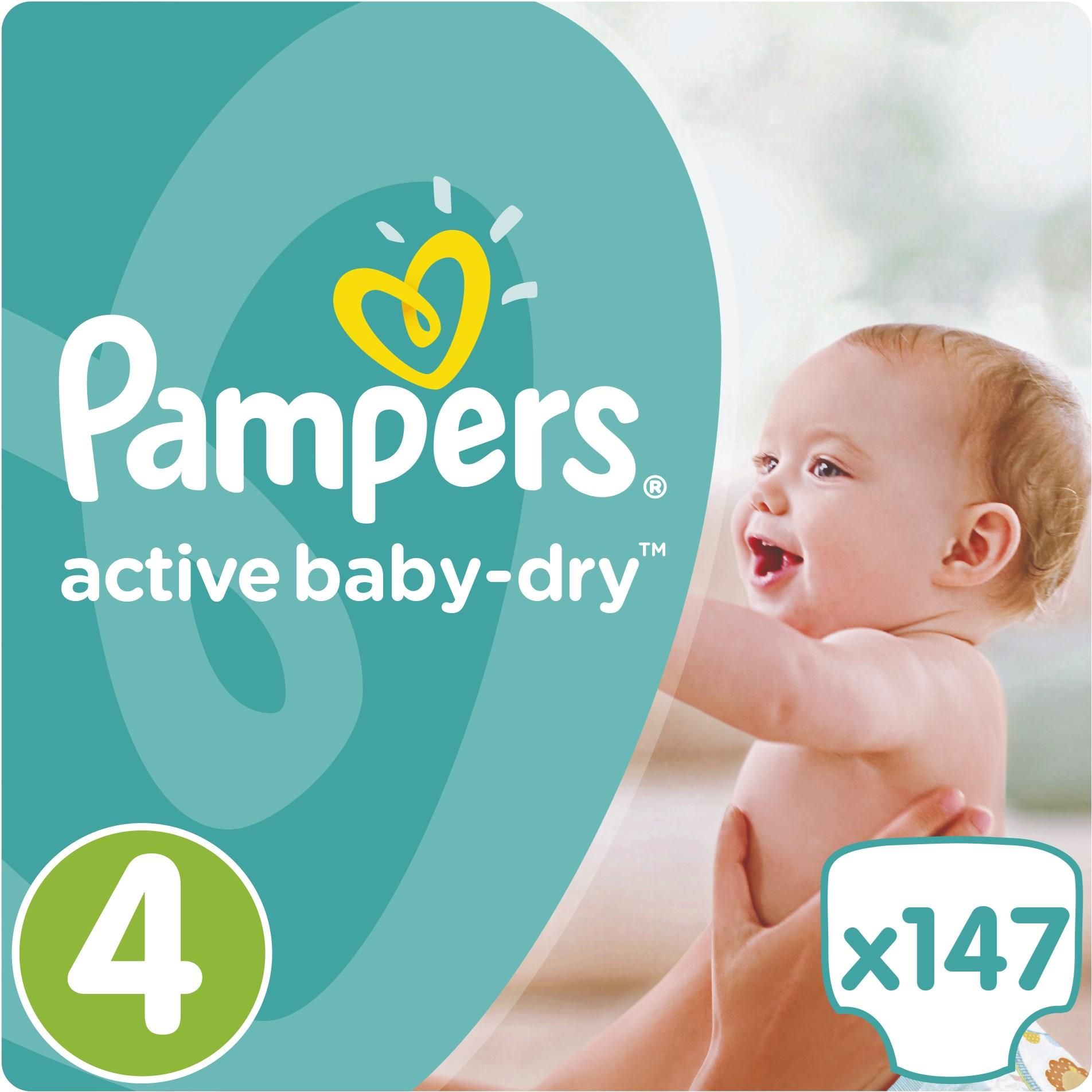 pampers pieluchy active baby rozmiar 4 147 sztuki