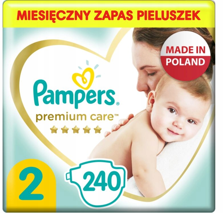 pieluchy premium care rozmiar 2 mini 240 szt pampers