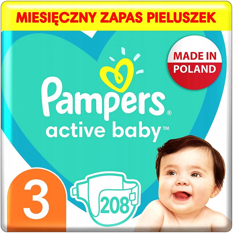 pieluchy pampers 3 208szt