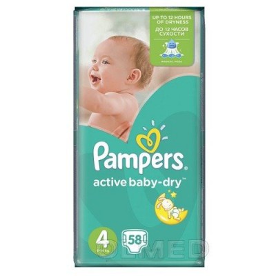 pampers active baby-dry pieluchy 4 maxi 8-14 kg