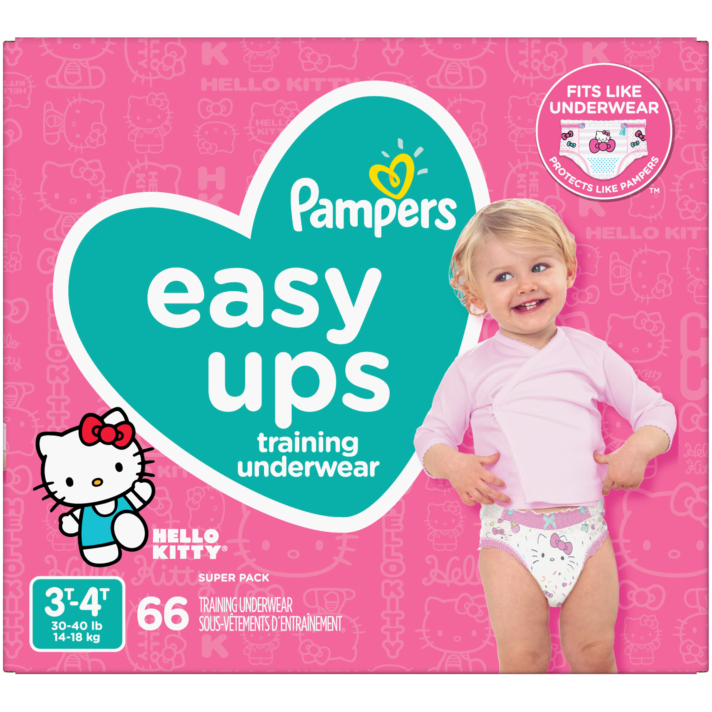 pampers hello kitty pull ups front and back