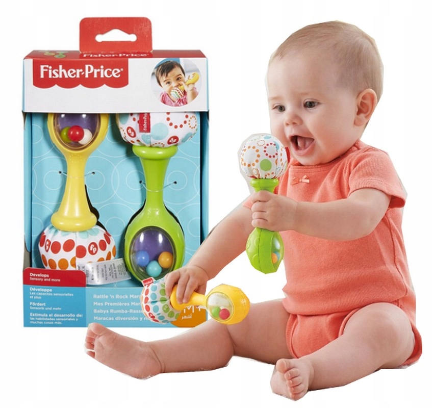 Marakasy Fisher Price BLT33 z grzechotką