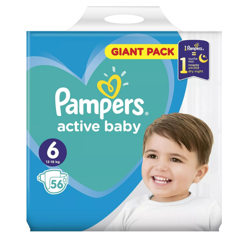 pieluszki pampers active dry cena