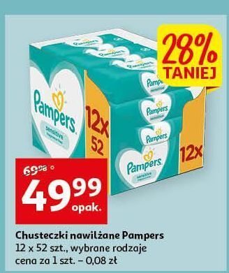 chusteczki nawilżane dla niemowląt pampers auchan cena