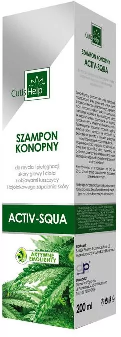 cutishelp activ-squa szampon konopny przeciw łuszczycy 200 ml wydajność