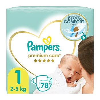 pampers premium care 1 newborn 2-5 kg pieluchy 88 szt