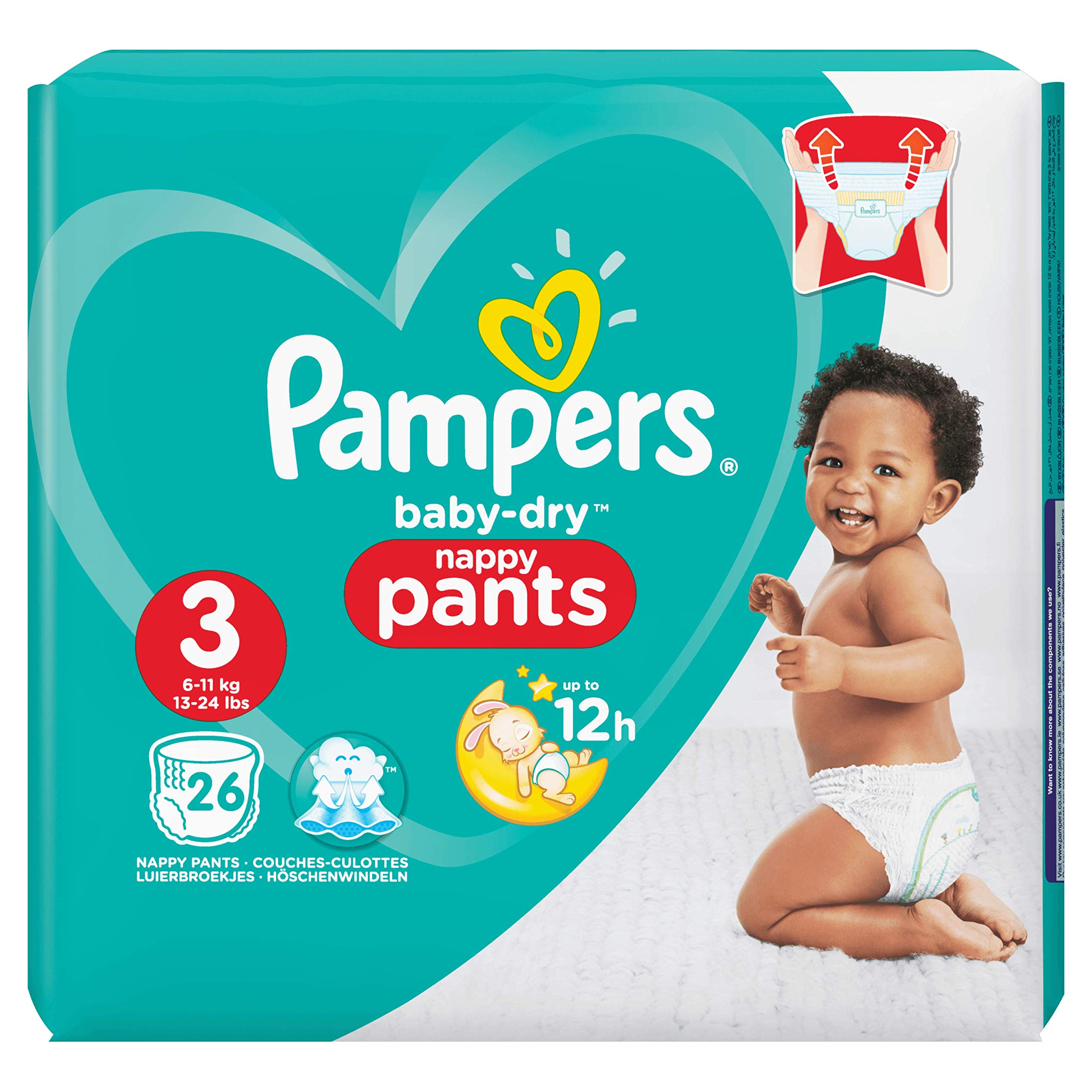 pampers baby dry 3 jakie wymiary