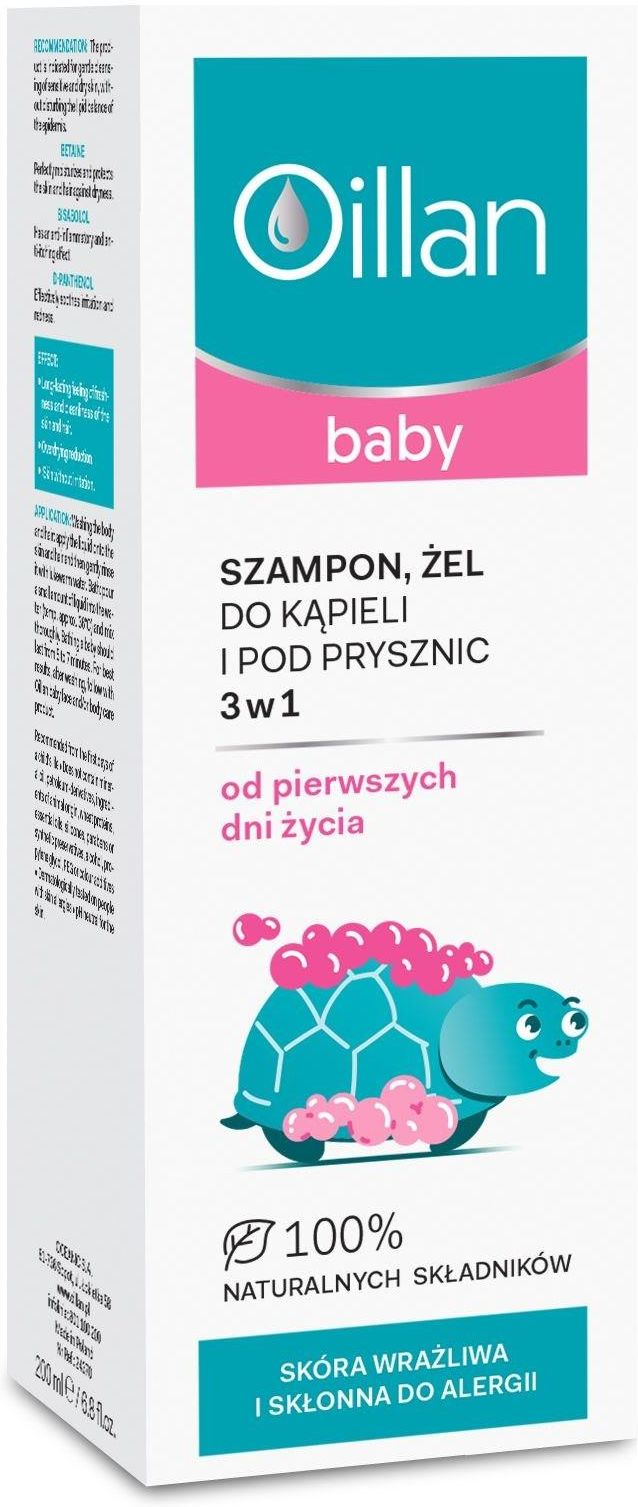 oillan baby 3w1 żel szampon do kąpieli 200ml