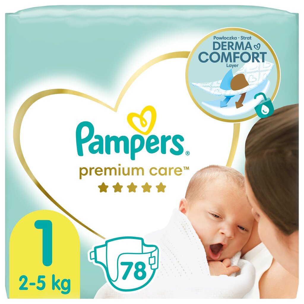 pampers premium care 1 rozpakowane