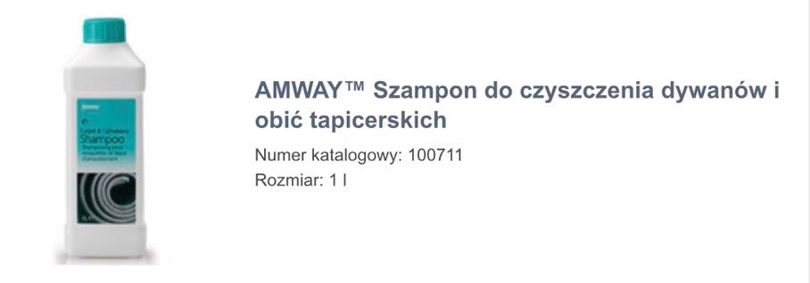 amway szampon do dywanów i tapicerki