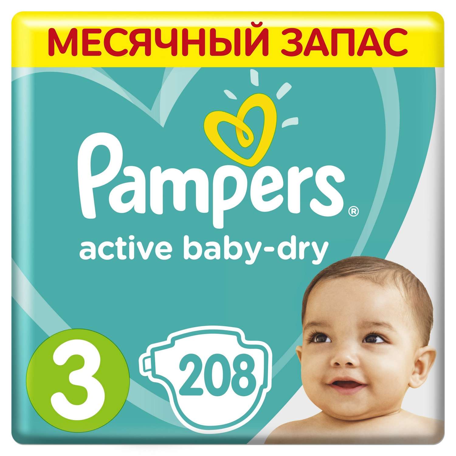 pampers active baby dry 208 szt