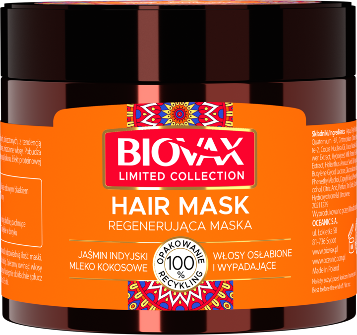 biovax odżywka do włosów argan makadamia kokos rossman