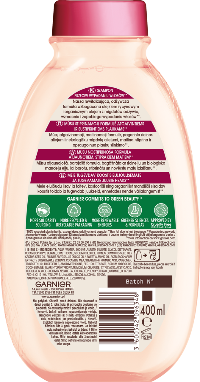 garnier olejek rycynowy szampon