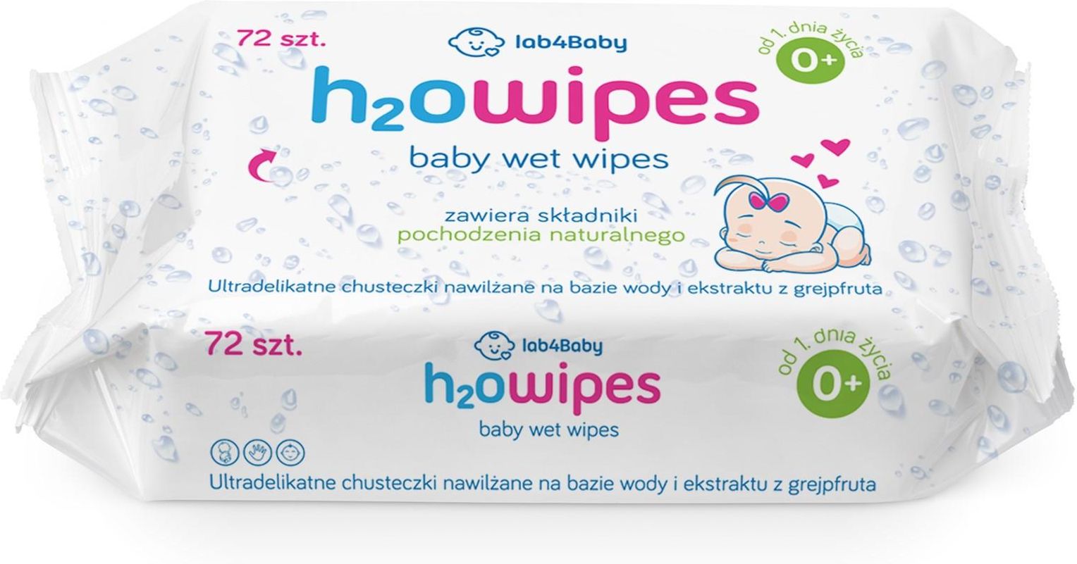 h2owipes baby chusteczki nawilżane 72 sztuki