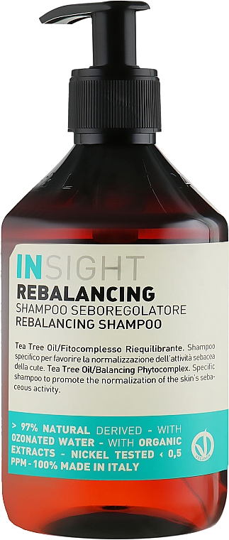 insight rebalancing sebum control szampon do włosów przetłuszczających 400 ml