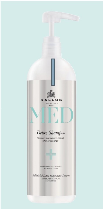 kallos med detox shampoo głęboko oczyszczający szampon przeciwłupieżowy 1000 ml