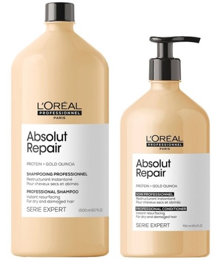 loreal absolut repair szampon 1500 odżywka 750