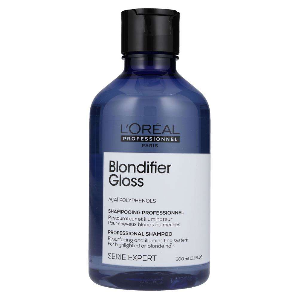 loreal blondifier gloss szampon 300ml rozświetlający włosy blond