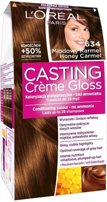 loreal casting creme gloss szampon koloryzujący bursztynowy blond