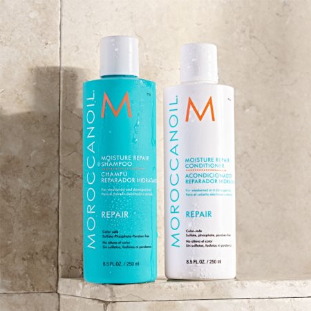 moroccanoil moisture repair odżywka do włosów zniszczonych zabiegami chemicznymi