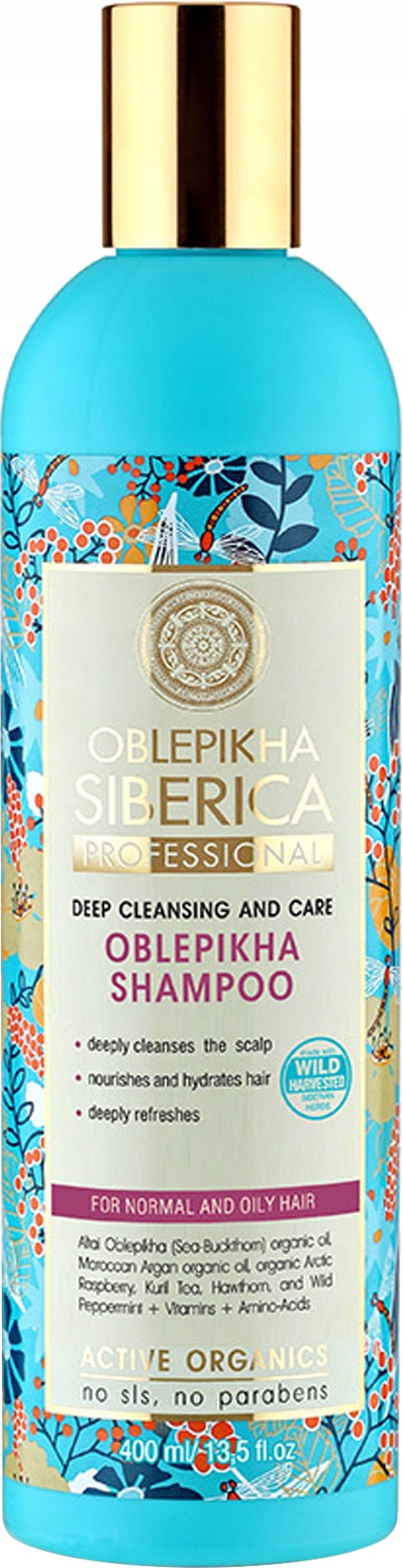 natura siberica seria rokitnikowa szampon do każdego rodzaju włosów 400ml