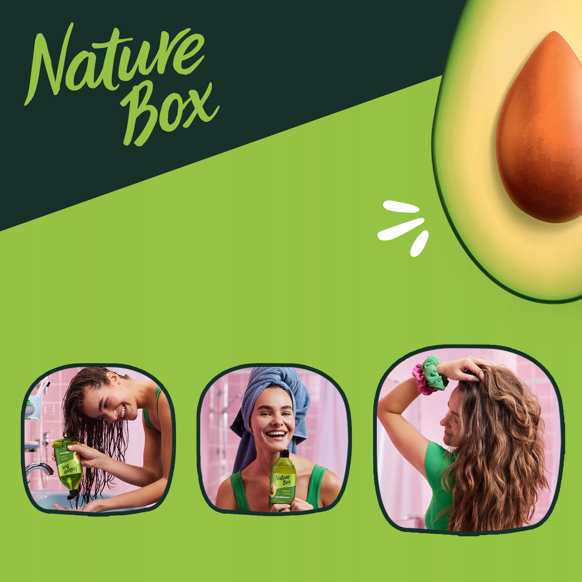 nature box regenerująca odżywka do włosów z olejem z awokado