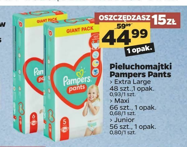 netto pieluchomajtki pampers