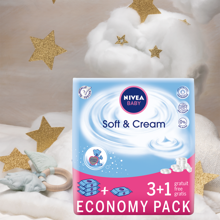 nivea baby chusteczki nawilżane soft & crem rosman