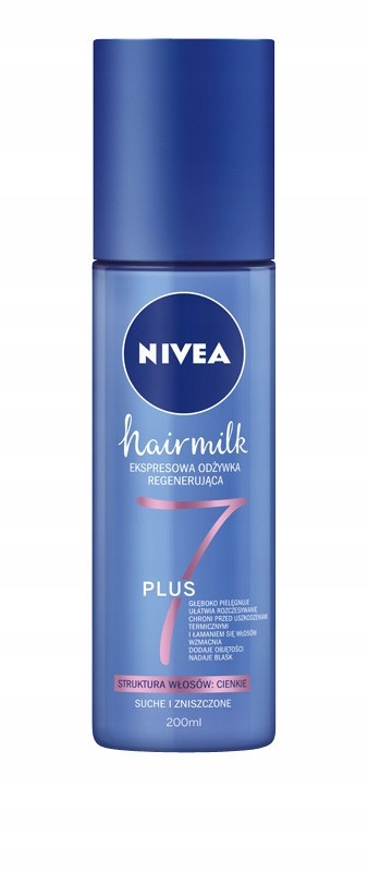 nivea hairmilk ekspresowa odżywka regenerująca do włosów suchych i zniszczonych