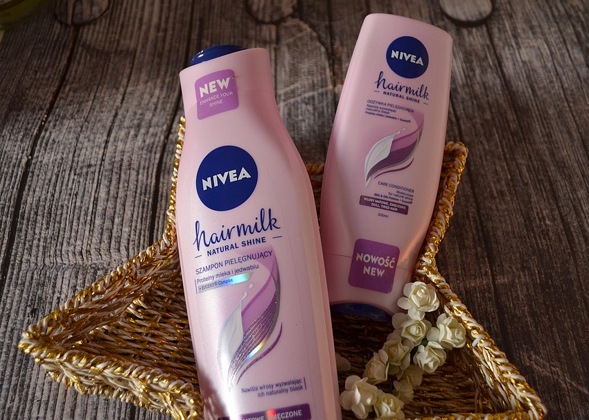 nivea hairmilk szampon pielęgnujący włosy matowe zmęczone natural shine