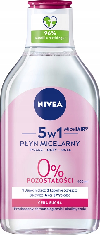 nivea skóra sucha płyn micelarny do mycia twarzy micelair