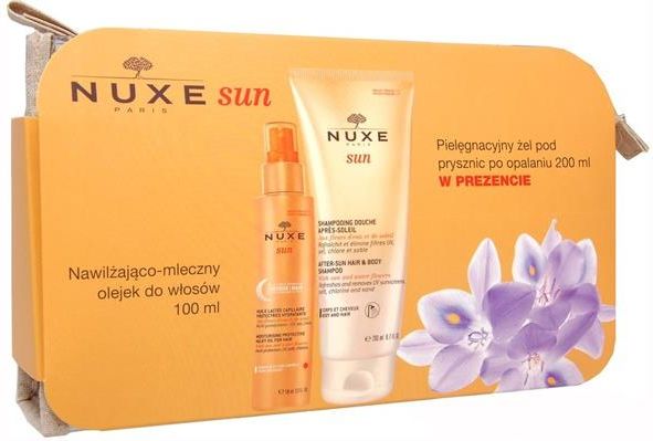 nuxe sun nawilżająco-ochronny mleczny olejek do włosów 100 ml