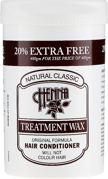 odżywka do włosów po chemioterapii natural classic wax henna treatment