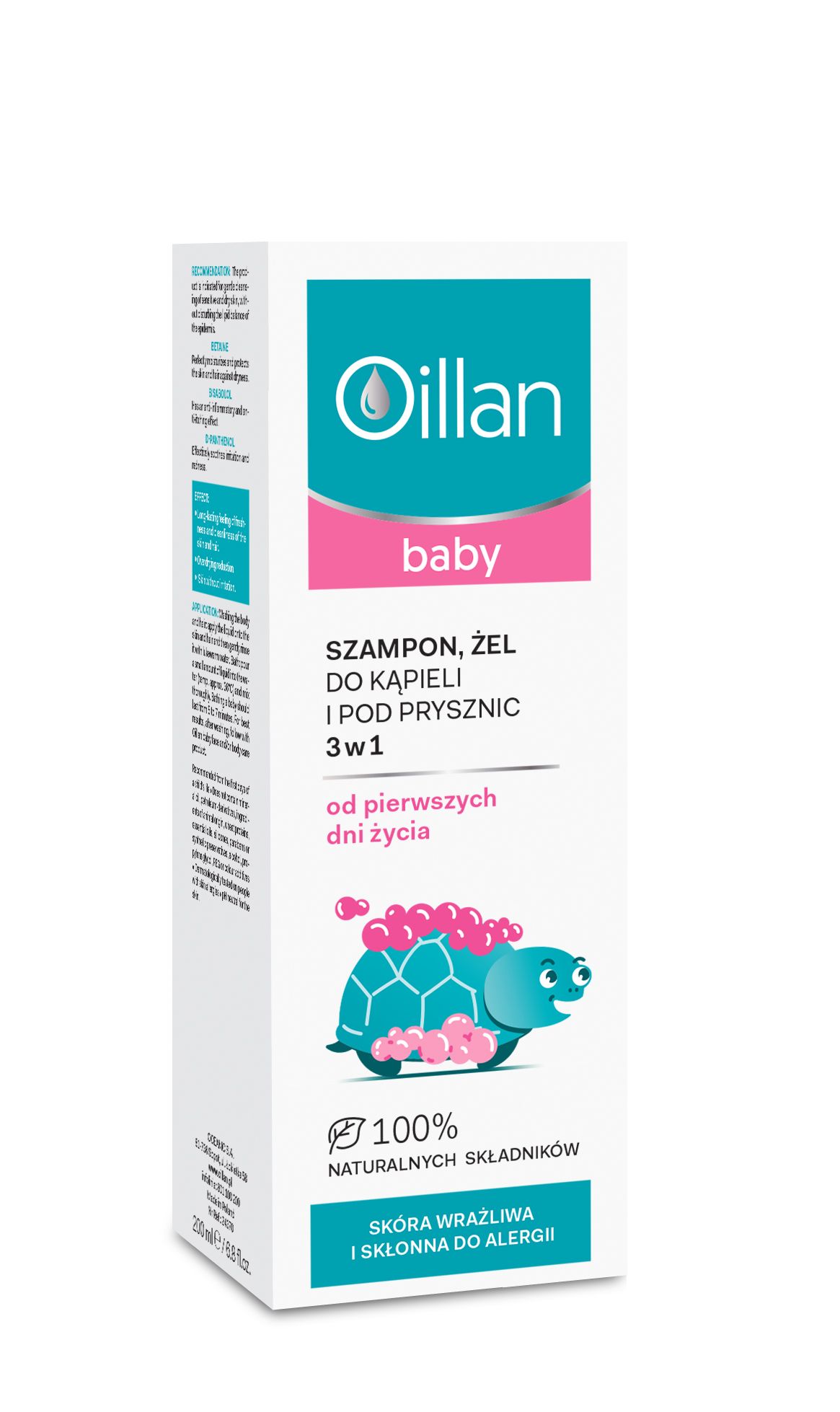 oillan baby 3w1 żel szampon do kąpieli 200ml