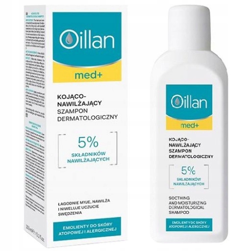 oillan med kojąco-nawilżający szampon dermatologiczny